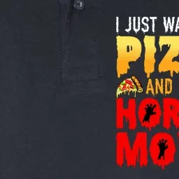 I Just Want To Eat Pizza And Watch Horror Movies Halloween Softstyle Adult Sport Polo