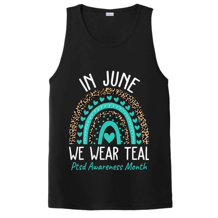 In June We Wear Teal PTSD Awareness Month Performance Tank