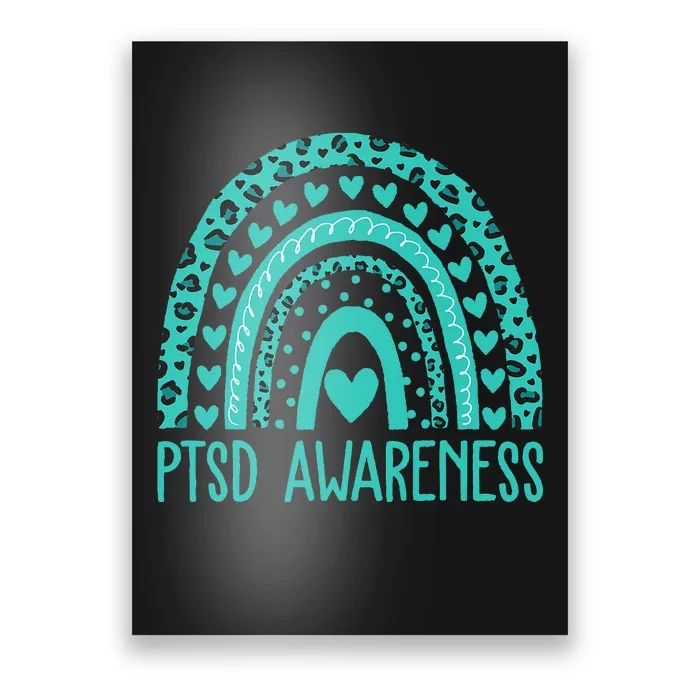 In June We Wear Teal PTSD Awareness Month Poster