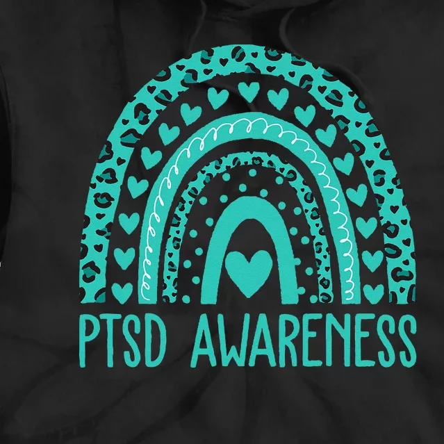 In June We Wear Teal PTSD Awareness Month Tie Dye Hoodie