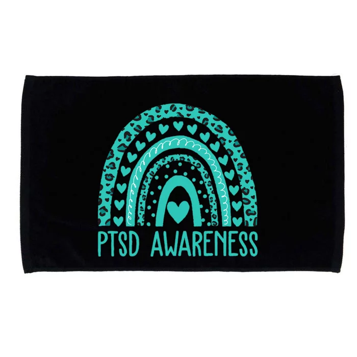 In June We Wear Teal PTSD Awareness Month Microfiber Hand Towel