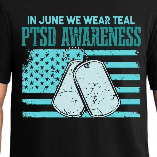 In June We Wear Teal PTSD Awareness Pajama Set