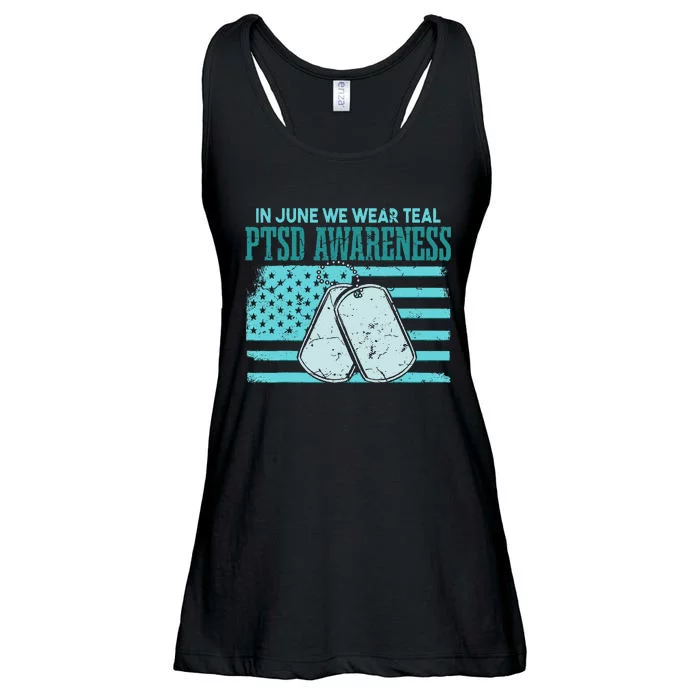 In June We Wear Teal PTSD Awareness Ladies Essential Flowy Tank