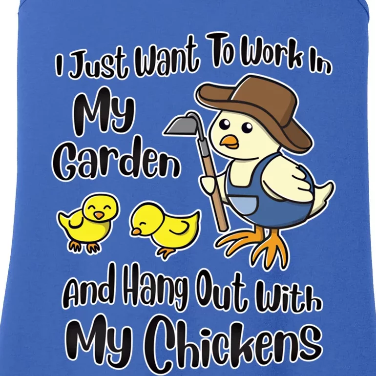 I Just Want To Work In My Garden And Hang Out With My Chickens Gift Ladies Essential Tank