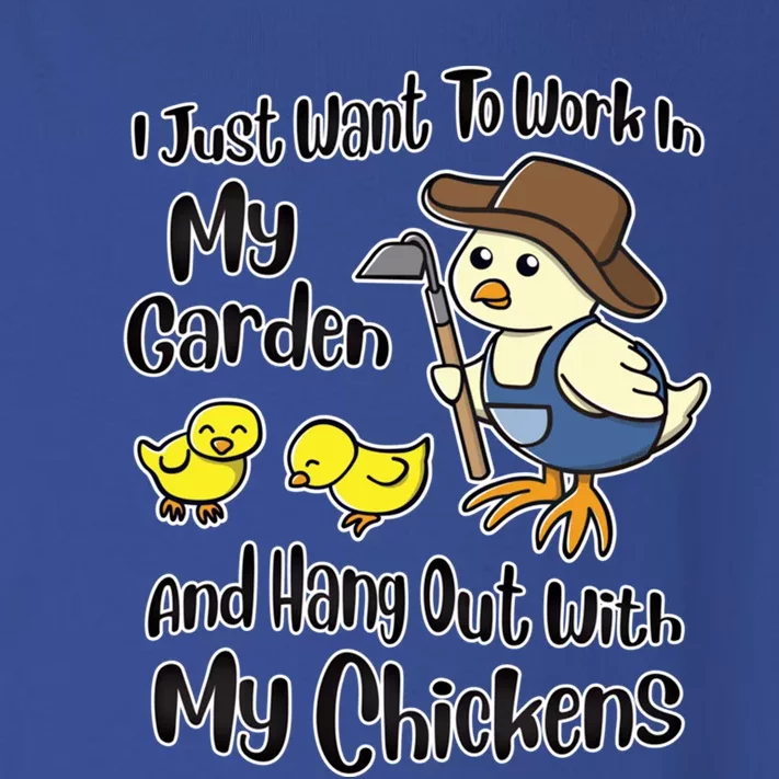 I Just Want To Work In My Garden And Hang Out With My Chickens Gift Toddler Long Sleeve Shirt