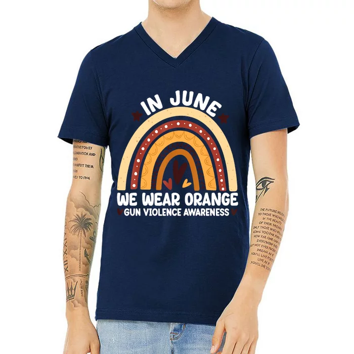 In June We Wear Orange End Gun Violence Awareness V-Neck T-Shirt