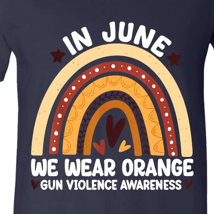 In June We Wear Orange End Gun Violence Awareness V-Neck T-Shirt