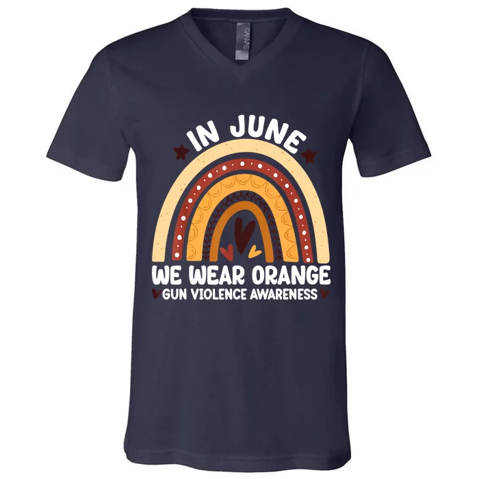 In June We Wear Orange End Gun Violence Awareness V-Neck T-Shirt