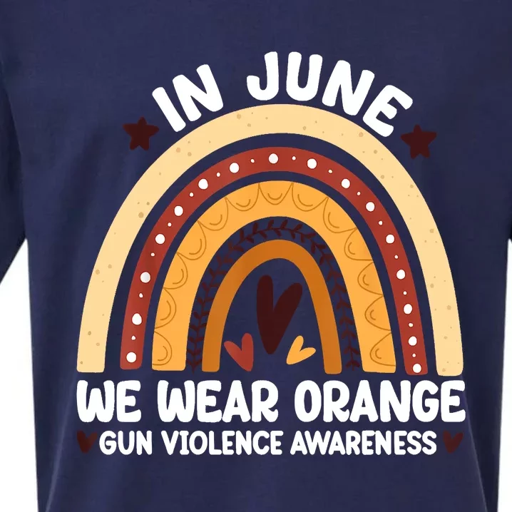 In June We Wear Orange End Gun Violence Awareness Sueded Cloud Jersey T-Shirt