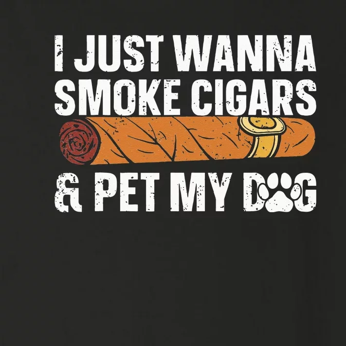 I Just Wanna Smoke Cigars And Pet My Dog Cigar Lounge Toddler Long Sleeve Shirt