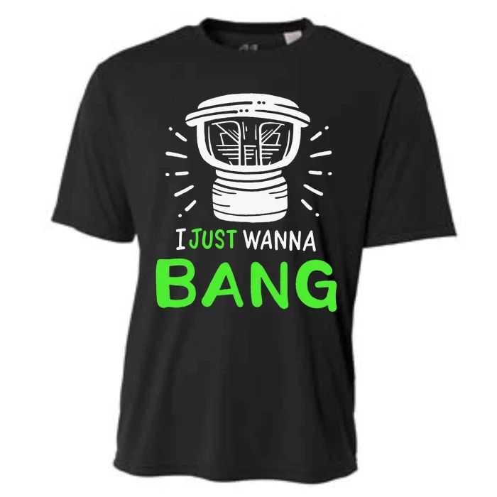 I Just Wanna Bang Car Audio Technician Cooling Performance Crew T-Shirt