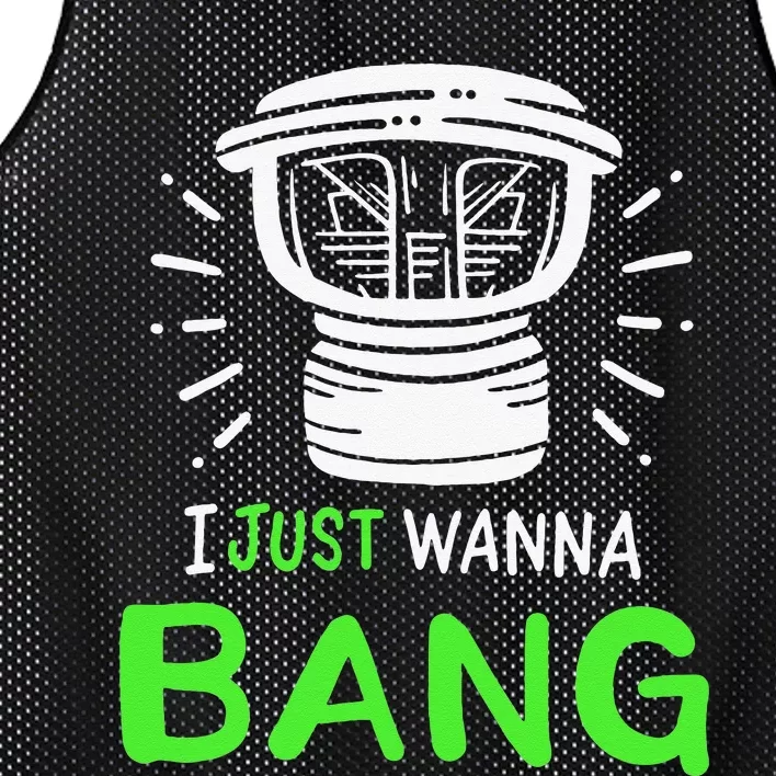 I Just Wanna Bang Car Audio Technician Mesh Reversible Basketball Jersey Tank