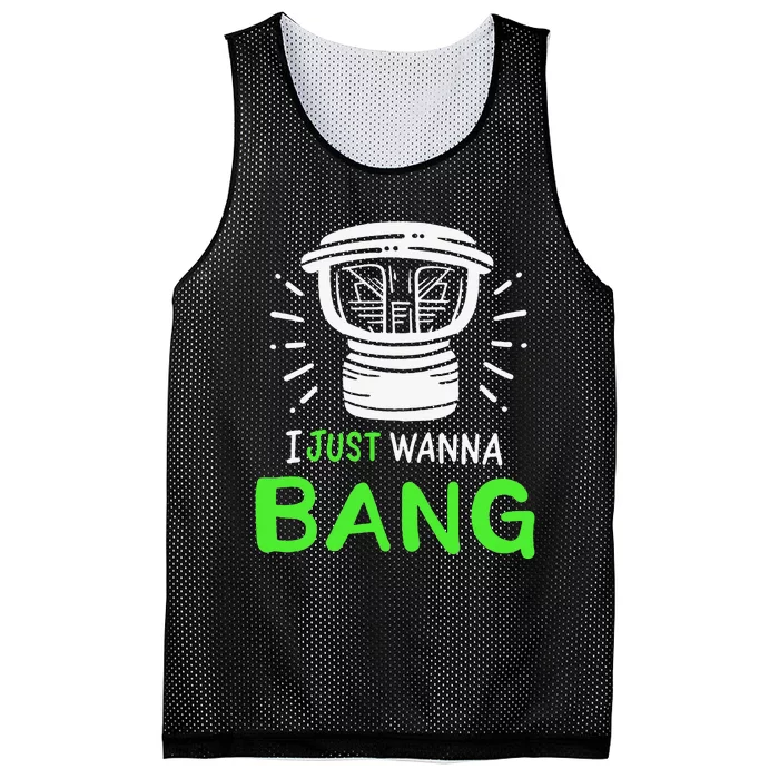 I Just Wanna Bang Car Audio Technician Mesh Reversible Basketball Jersey Tank