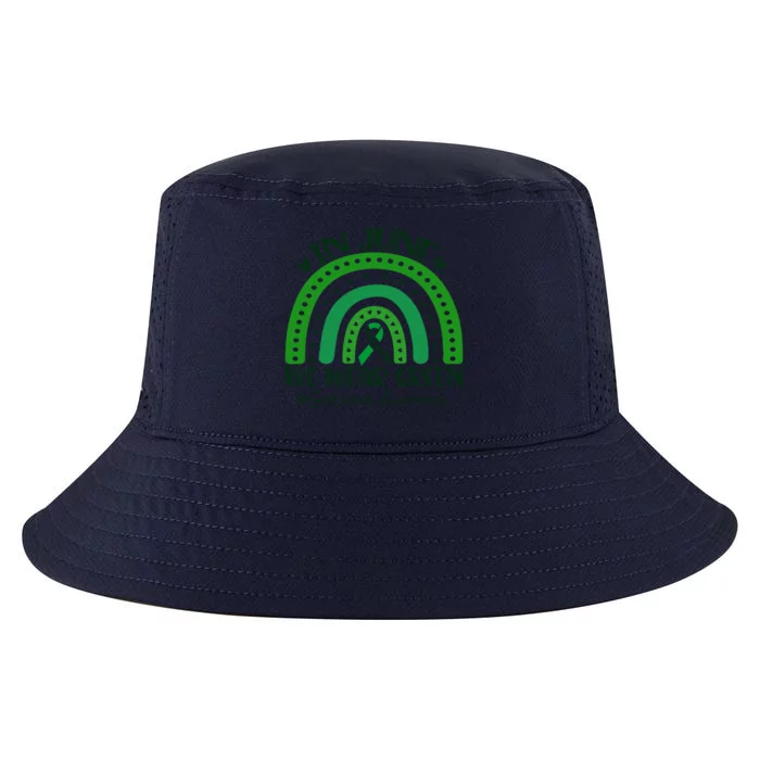 In June We Wear Green Rainbow Scoliosis Awareness Month Great Gift Cool Comfort Performance Bucket Hat