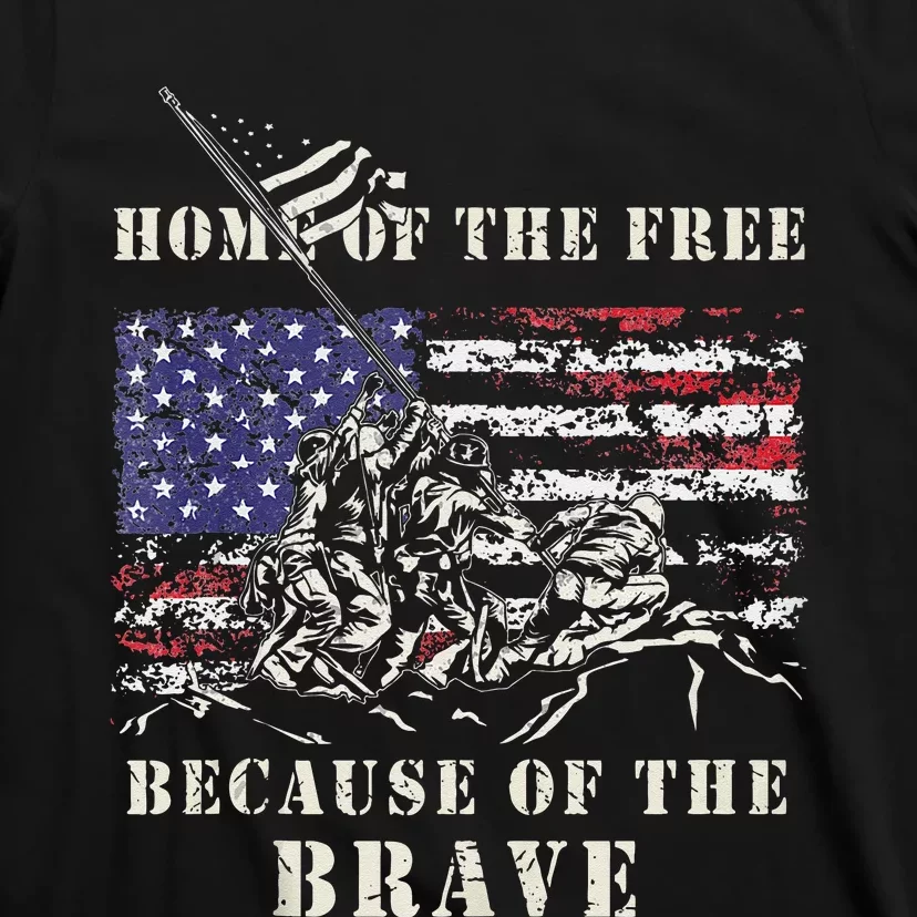 Iwo Jima WWII Veteran Memorial Day USA Flag Army Patriotic T-Shirt