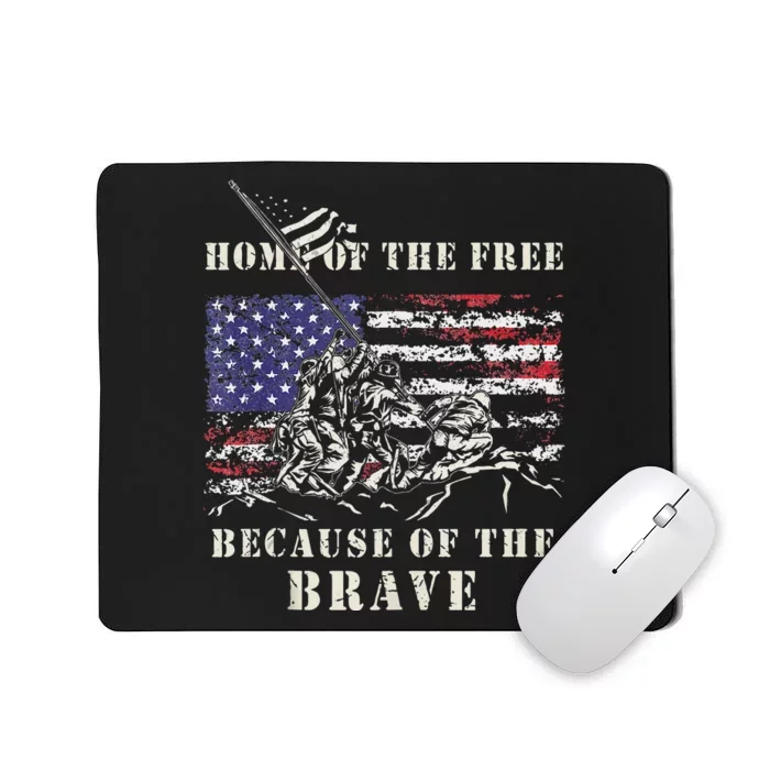 Iwo Jima WWII Veteran Memorial Day USA Flag Army Patriotic Mousepad