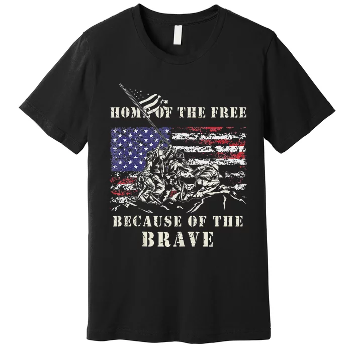 Iwo Jima WWII Veteran Memorial Day USA Flag Army Patriotic Premium T-Shirt