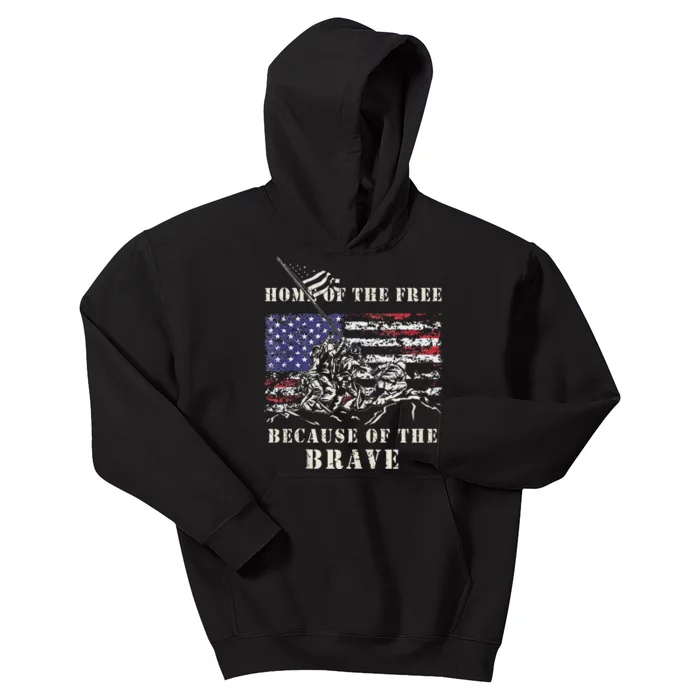 Iwo Jima WWII Veteran Memorial Day USA Flag Army Patriotic Kids Hoodie