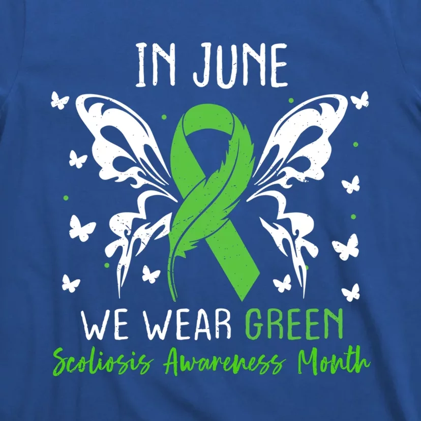 In June We Wear Green Scoliosis Awareness Month Gift T-Shirt