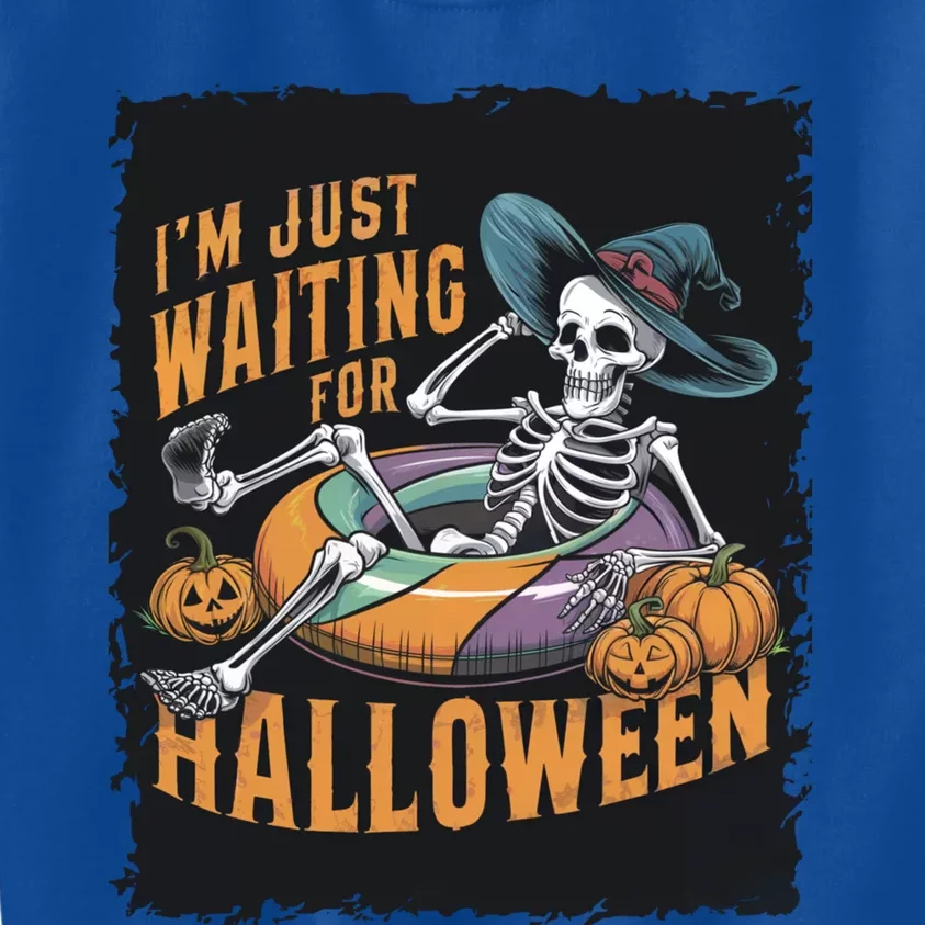 IM Just Waiting For Halloween Gift Kids Sweatshirt