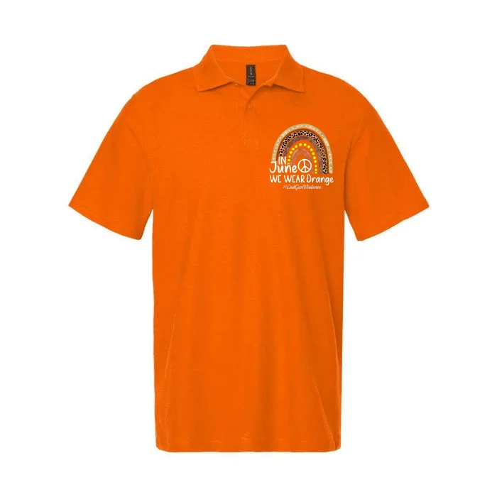 In June We Wear Orange End Gun Violence Awareness Rainbow Softstyle Adult Sport Polo