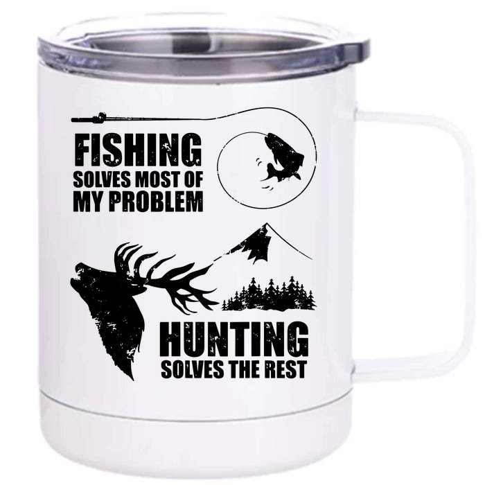 I Just Want To Go Fishing And Ignore My Adult Problems Quote Front & Back 12oz Stainless Steel Tumbler Cup