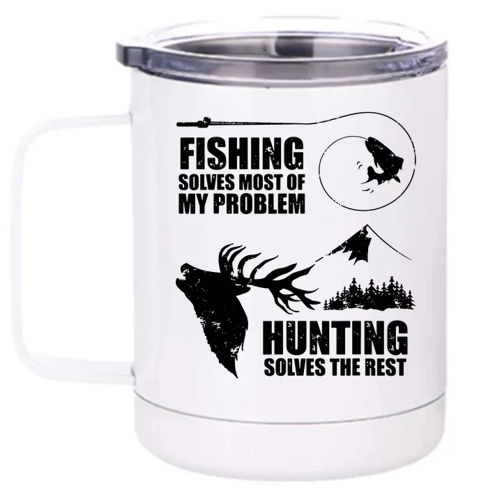 I Just Want To Go Fishing And Ignore My Adult Problems Quote Front & Back 12oz Stainless Steel Tumbler Cup