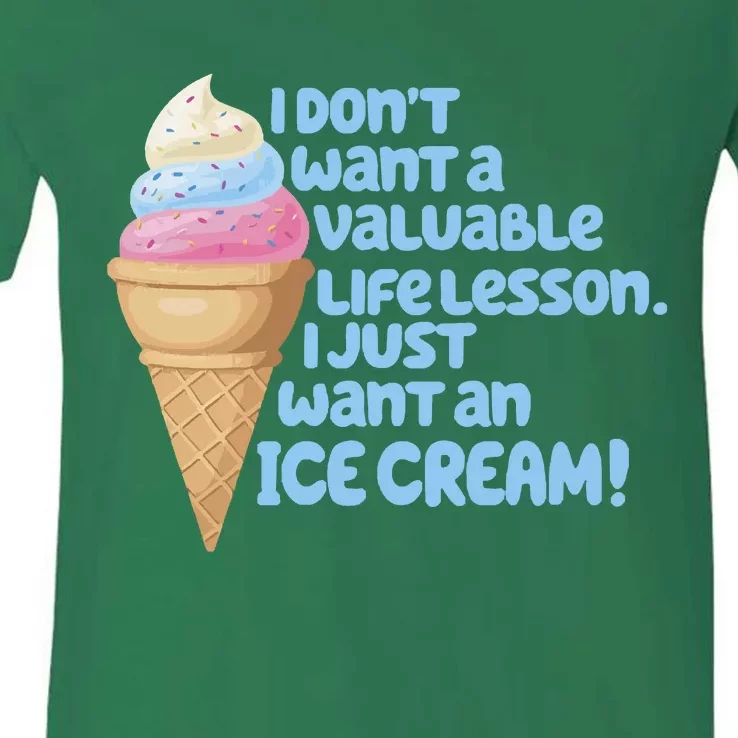 I Just Want An Ice Cream V-Neck T-Shirt