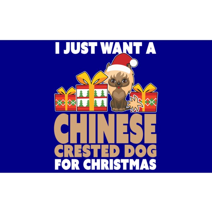 I Just Want A Chinese Crested Dog For Christmas Cool Gift Bumper Sticker