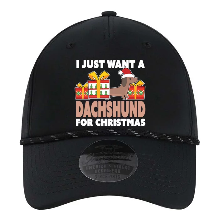 I Just Want A Dachshund For Christmas Dachshund Christmas Gift Performance The Dyno Cap