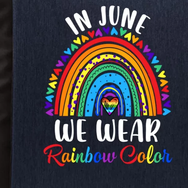 NEW In June We Wear Rainbow Colors Gay Pride Ally LGBTQ LGBT T-Shirt Pride  Month