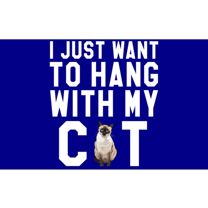 I Just Want To Hang With My Siamese Cat Gift Bumper Sticker