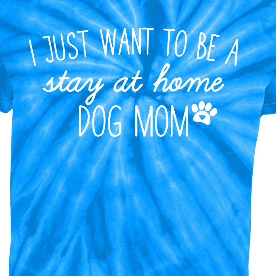 I Just Want To Be A Stay At Home Dog Mom Tees Great Gift Kids Tie-Dye T-Shirt