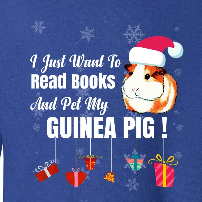 I Just Want To Read Books Cute Guinea Pig Christmas Gift Toddler Sweatshirt