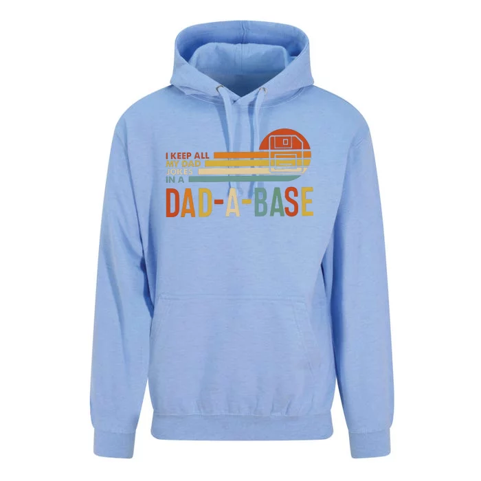 I Keep All My Dad Jokes In A Dadabase Unisex Surf Hoodie