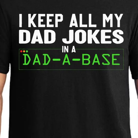 I Keep All My Dad Jokes In A Dad A Base Dad Sarcastic Funny Pajama Set