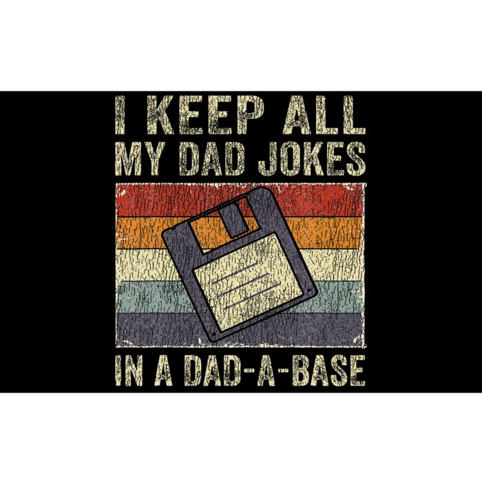 I Keep All My Dad Jokes In A DadABase Vintage Father Dad Bumper Sticker