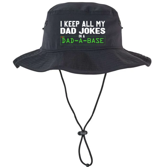 I Keep All My Dad Jokes In A Dad A Base Dad Sarcastic Funny Legacy Cool Fit Booney Bucket Hat