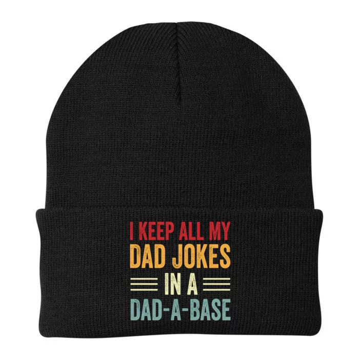 I Keep All My Dad Jokes In A Dad A Base Knit Cap Winter Beanie