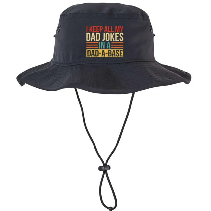 I Keep All My Dad Jokes In A DadABase Fathers Day Gift Legacy Cool Fit Booney Bucket Hat