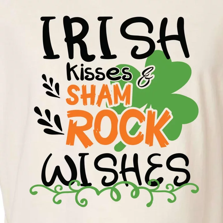 Irish Kisses And Shamrock Wishes Garment-Dyed Women's Muscle Tee