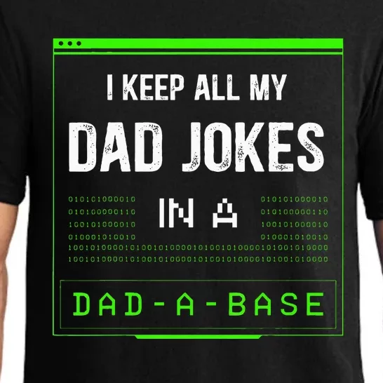 I Keep All My Dad Jokes In A DadABase Funny Father Saying Pajama Set