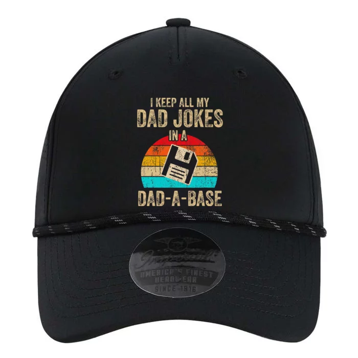 I Keep All My Dad Jokes In A DadABase Vintage Fathers Day Performance The Dyno Cap