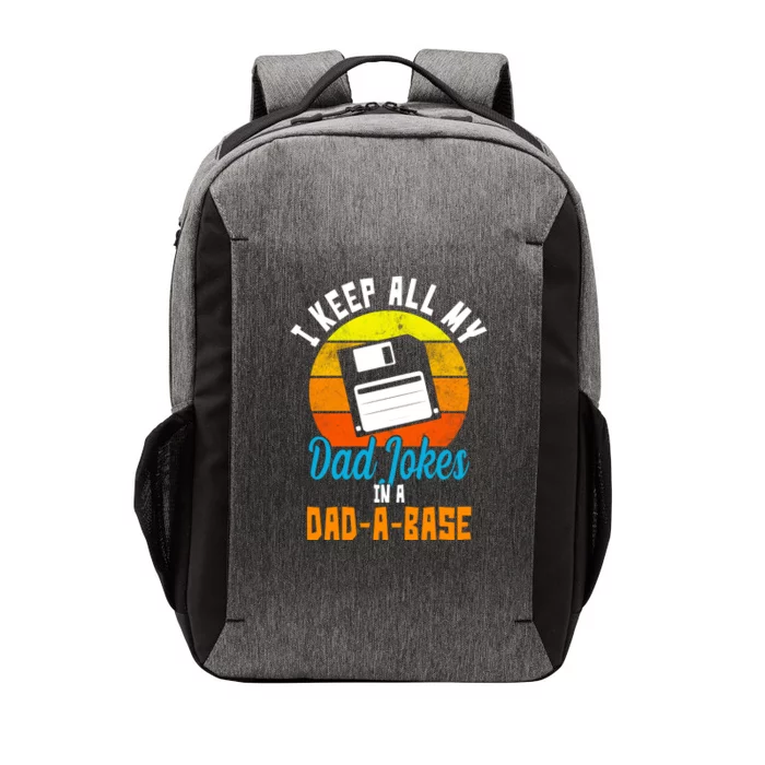 I Keep All My Dad Jokes In A Dad A Base Vintage Sunset Vector Backpack