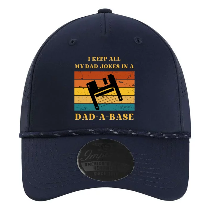 I Keep All My Dad Jokes In A DadABase Vintage Fathers Day Gift Performance The Dyno Cap