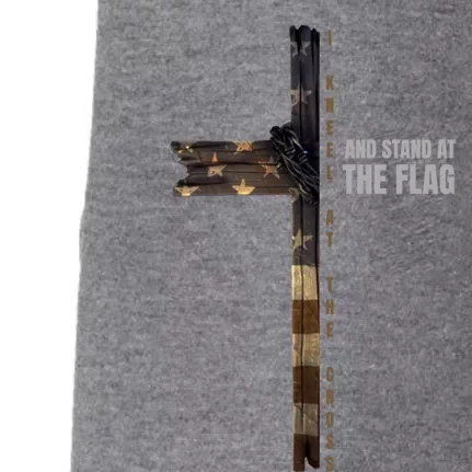 I Kneel At The Cross And Stand At The Flag Gift Doggie 3-End Fleece Hoodie