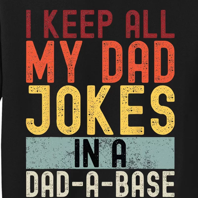 I Keep All My Dad Jokes In A Dad A Base Funny Programming Sweatshirt