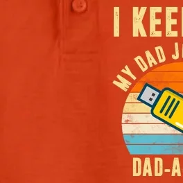 I Keep All My Dad Jokes In A Dad A Base Retro Sunset Dry Zone Grid Performance Polo