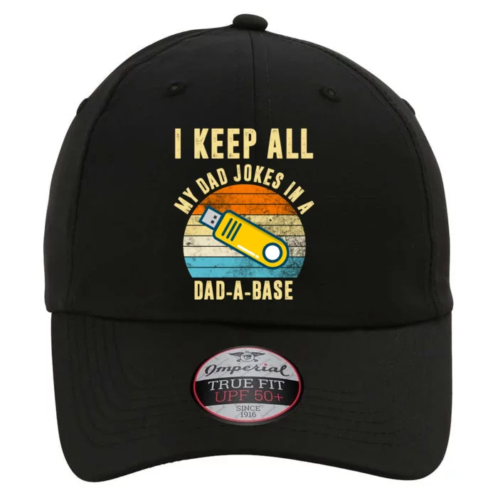 I Keep All My Dad Jokes In A Dad A Base Retro Sunset The Original Performance Cap