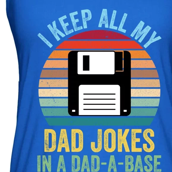 I Keep All My Dad Jokes In A Dadcute Giftacute Giftbase Gift Ladies Essential Flowy Tank